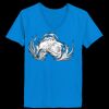 Ladies’  Junior Fine Jersey V-Neck Longer Length T-Shirt Thumbnail