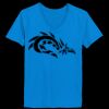 Ladies’  Junior Fine Jersey V-Neck Longer Length T-Shirt Thumbnail