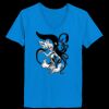 Ladies’  Junior Fine Jersey V-Neck Longer Length T-Shirt Thumbnail