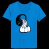 Ladies’  Junior Fine Jersey V-Neck Longer Length T-Shirt Thumbnail