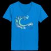 Ladies’  Junior Fine Jersey V-Neck Longer Length T-Shirt Thumbnail