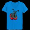 Ladies’  Junior Fine Jersey V-Neck Longer Length T-Shirt Thumbnail