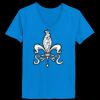 Ladies’  Junior Fine Jersey V-Neck Longer Length T-Shirt Thumbnail