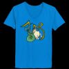 Ladies’  Junior Fine Jersey V-Neck Longer Length T-Shirt Thumbnail