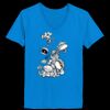 Ladies’  Junior Fine Jersey V-Neck Longer Length T-Shirt Thumbnail