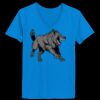 Ladies’  Junior Fine Jersey V-Neck Longer Length T-Shirt Thumbnail