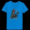 Ladies’  Junior Fine Jersey V-Neck Longer Length T-Shirt Thumbnail