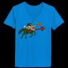 Ladies’  Junior Fine Jersey V-Neck Longer Length T-Shirt Thumbnail