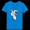 Ladies’  Junior Fine Jersey V-Neck Longer Length T-Shirt Thumbnail