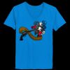 Ladies’  Junior Fine Jersey V-Neck Longer Length T-Shirt Thumbnail