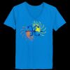 Ladies’  Junior Fine Jersey V-Neck Longer Length T-Shirt Thumbnail
