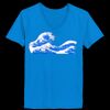 Ladies’  Junior Fine Jersey V-Neck Longer Length T-Shirt Thumbnail