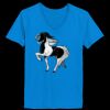 Ladies’  Junior Fine Jersey V-Neck Longer Length T-Shirt Thumbnail