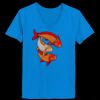 Ladies’  Junior Fine Jersey V-Neck Longer Length T-Shirt Thumbnail