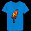 Ladies’  Junior Fine Jersey V-Neck Longer Length T-Shirt Thumbnail