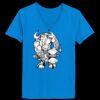Ladies’  Junior Fine Jersey V-Neck Longer Length T-Shirt Thumbnail