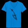 Ladies’  Junior Fine Jersey V-Neck Longer Length T-Shirt Thumbnail