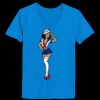 Ladies’  Junior Fine Jersey V-Neck Longer Length T-Shirt Thumbnail