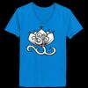 Ladies’  Junior Fine Jersey V-Neck Longer Length T-Shirt Thumbnail