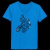 Ladies’  Junior Fine Jersey V-Neck Longer Length T-Shirt Thumbnail
