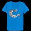Ladies’  Junior Fine Jersey V-Neck Longer Length T-Shirt Thumbnail