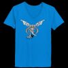 Ladies’  Junior Fine Jersey V-Neck Longer Length T-Shirt Thumbnail