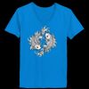 Ladies’  Junior Fine Jersey V-Neck Longer Length T-Shirt Thumbnail