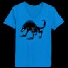 Ladies’  Junior Fine Jersey V-Neck Longer Length T-Shirt Thumbnail
