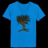 Ladies’  Junior Fine Jersey V-Neck Longer Length T-Shirt Thumbnail