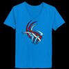 Ladies’  Junior Fine Jersey V-Neck Longer Length T-Shirt Thumbnail