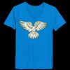 Ladies’  Junior Fine Jersey V-Neck Longer Length T-Shirt Thumbnail