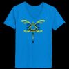 Ladies’  Junior Fine Jersey V-Neck Longer Length T-Shirt Thumbnail