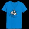 Ladies’  Junior Fine Jersey V-Neck Longer Length T-Shirt Thumbnail