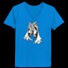 Ladies’  Junior Fine Jersey V-Neck Longer Length T-Shirt Thumbnail