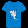 Ladies’  Junior Fine Jersey V-Neck Longer Length T-Shirt Thumbnail