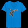 Ladies’  Junior Fine Jersey V-Neck Longer Length T-Shirt Thumbnail