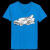 Ladies’  Junior Fine Jersey V-Neck Longer Length T-Shirt Thumbnail