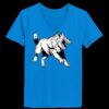 Ladies’  Junior Fine Jersey V-Neck Longer Length T-Shirt Thumbnail