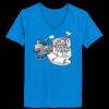 Ladies’  Junior Fine Jersey V-Neck Longer Length T-Shirt Thumbnail