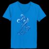 Ladies’  Junior Fine Jersey V-Neck Longer Length T-Shirt Thumbnail