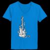 Ladies’  Junior Fine Jersey V-Neck Longer Length T-Shirt Thumbnail