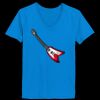 Ladies’  Junior Fine Jersey V-Neck Longer Length T-Shirt Thumbnail