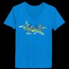 Ladies’  Junior Fine Jersey V-Neck Longer Length T-Shirt Thumbnail