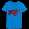 Ladies’  Junior Fine Jersey V-Neck Longer Length T-Shirt Thumbnail