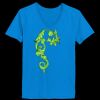 Ladies’  Junior Fine Jersey V-Neck Longer Length T-Shirt Thumbnail