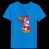 Ladies’  Junior Fine Jersey V-Neck Longer Length T-Shirt Thumbnail