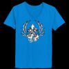 Ladies’  Junior Fine Jersey V-Neck Longer Length T-Shirt Thumbnail