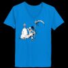 Ladies’  Junior Fine Jersey V-Neck Longer Length T-Shirt Thumbnail