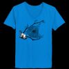 Ladies’  Junior Fine Jersey V-Neck Longer Length T-Shirt Thumbnail