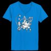 Ladies’  Junior Fine Jersey V-Neck Longer Length T-Shirt Thumbnail